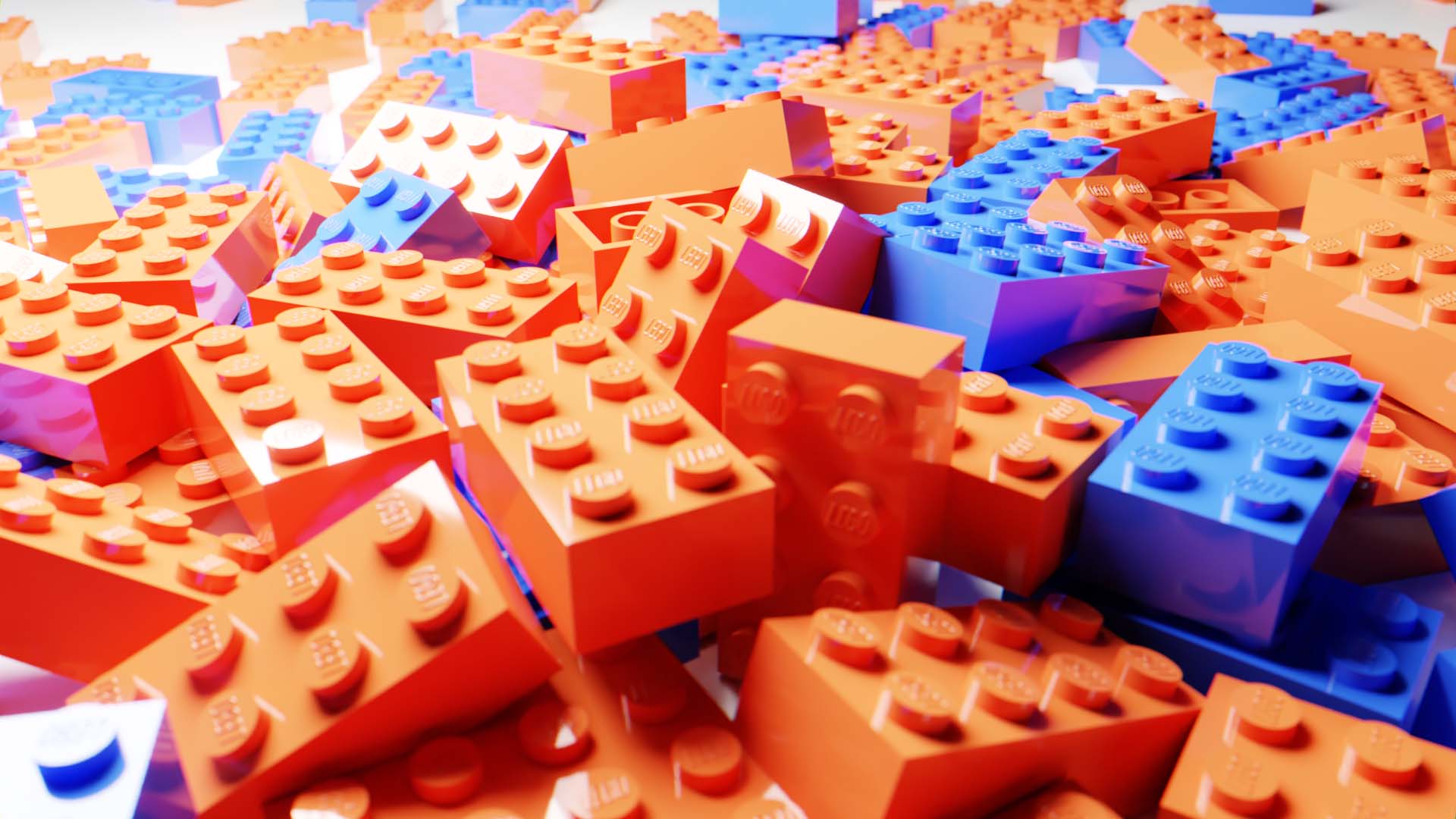 pile of LEGO bricks cg