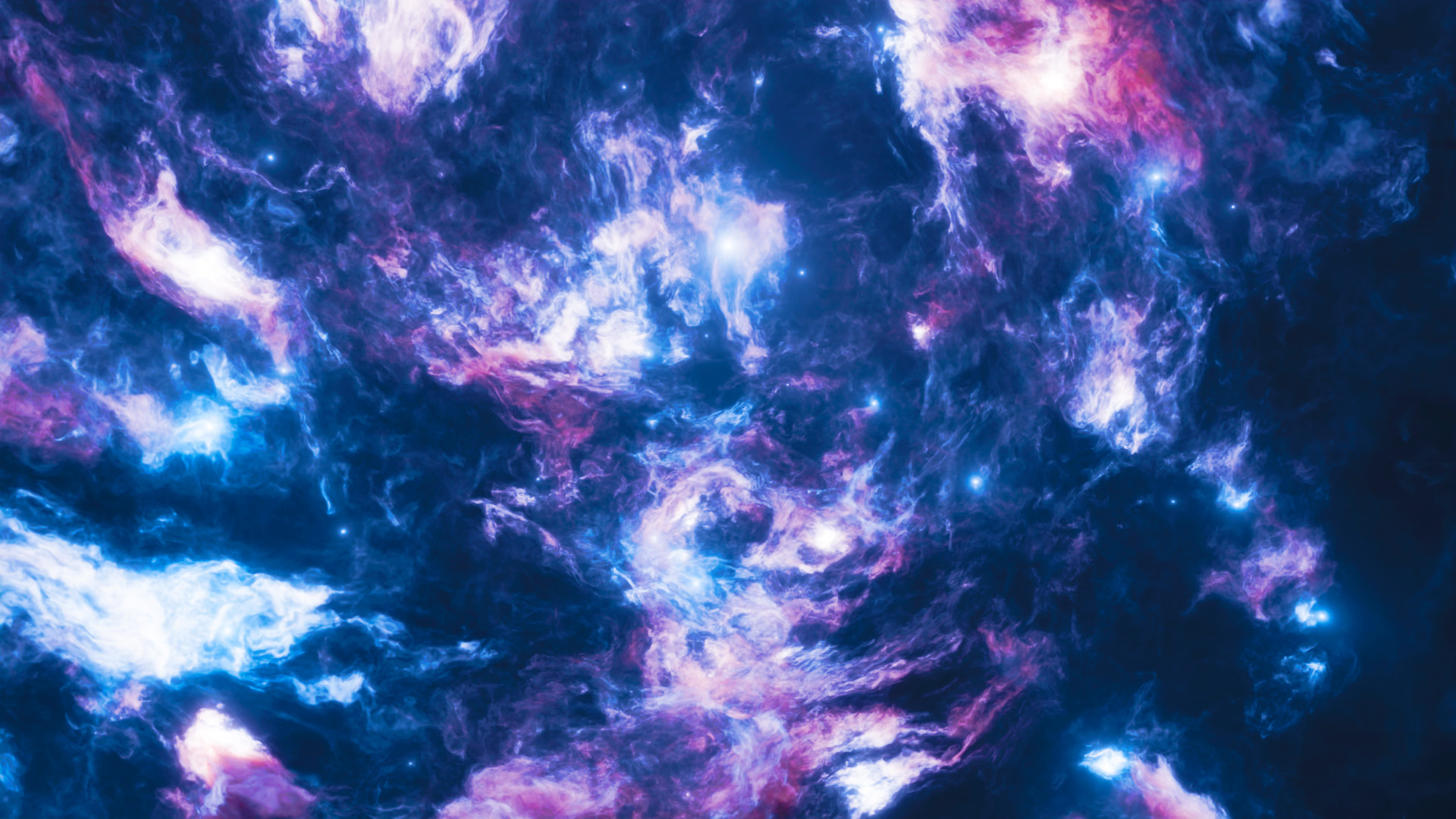 cg blue and pink nebulae high detail